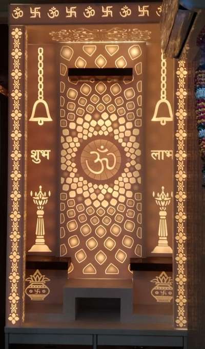 Prayer Room, Storage Designs by Contractor Nishar Ahmad, Ghaziabad | Kolo