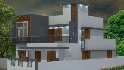 Exterior, Lighting Designs by 3D & CAD Chandhu R, Thiruvananthapuram | Kolo