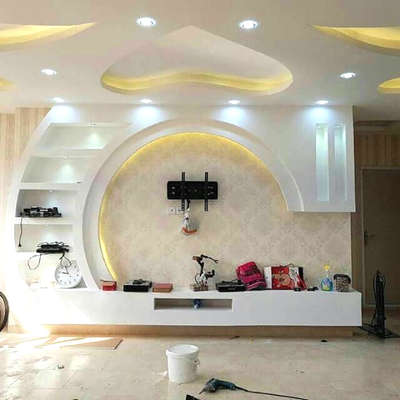 Ceiling, Lighting, Living, Storage Designs by Architect Ar Ajay Jain, Delhi | Kolo