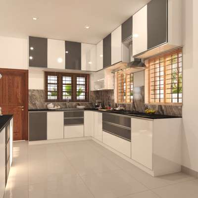Kitchen, Storage, Window, Lighting Designs by Architect ZERO ARCH  STUDIO, Thiruvananthapuram | Kolo