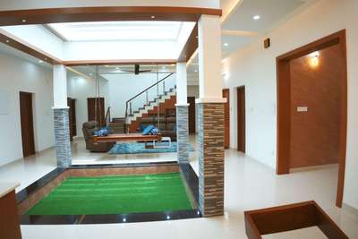 Lighting, Staircase, Wall, Flooring Designs by Contractor Leeha builders rini-7306950091, Kannur | Kolo
