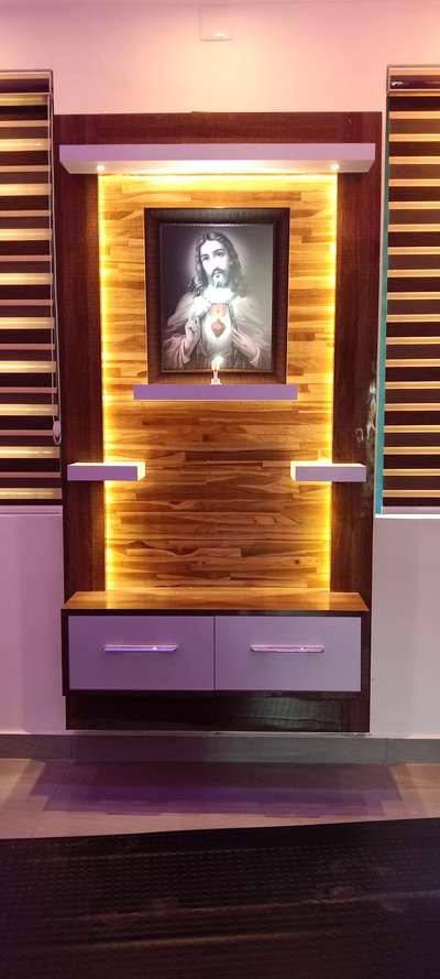 Prayer Room, Storage Designs by Contractor DAZZLING WOOD  craft, Ernakulam | Kolo