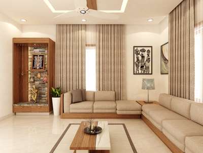 Lighting, Living, Furniture, Prayer Room, Table Designs by Interior Designer Ajmal Habeeb, Thrissur | Kolo