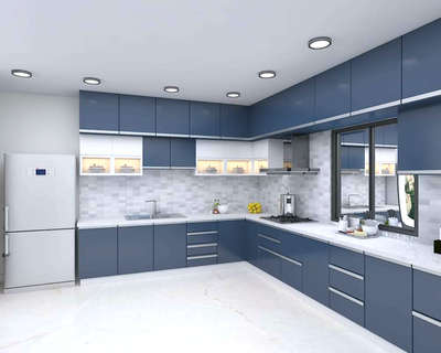 Kitchen, Storage, Lighting Designs by Interior Designer Saba Parveen, Delhi | Kolo