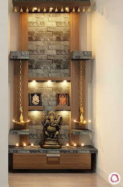 Prayer Room, Storage Designs by Interior Designer KHUSHI INTERIORS, Bulandshahr | Kolo