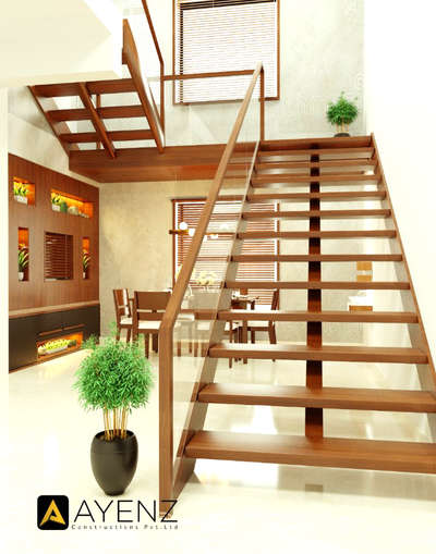 Staircase, Home Decor Designs by Civil Engineer Ayenz Construction, Kannur | Kolo