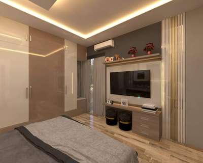 Furniture, Storage, Bedroom, Door, Wall Designs by Architect Tushar Sharma, Faridabad | Kolo
