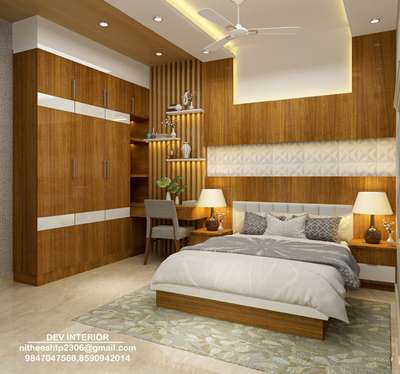 Bedroom, Furniture, Wall, Lighting, Storage, Home Decor Designs by Interior Designer Nitheesh TP, Ernakulam | Kolo