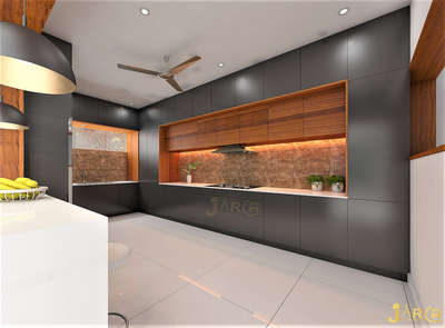 Kitchen, Lighting, Storage, Flooring Designs by Architect jismal Architectural Designer, Malappuram | Kolo