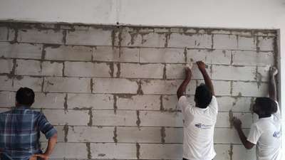 Wall Designs by Building Supplies Gyproc gypsum plastering   , Kozhikode | Kolo