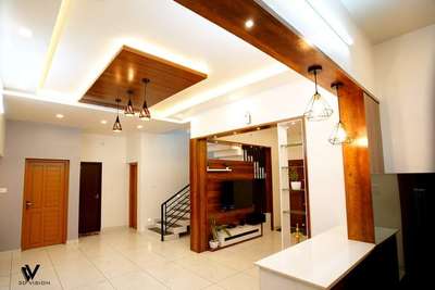 Ceiling, Lighting, Flooring, Door, Staircase Designs by Civil Engineer Reshma U, Kannur | Kolo