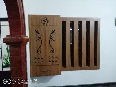 Prayer Room, Storage Designs by Carpenter Jijin Dv, Kannur | Kolo