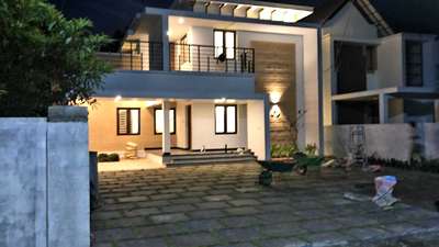 Exterior, Lighting Designs by Contractor Walnut Homes, Thrissur | Kolo
