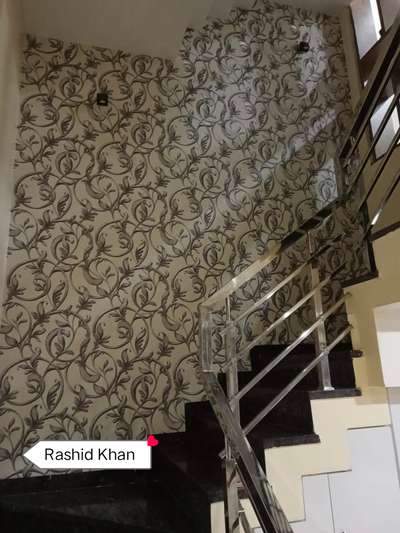 Staircase, Wall Designs by Contractor Rashid Khan, Indore | Kolo