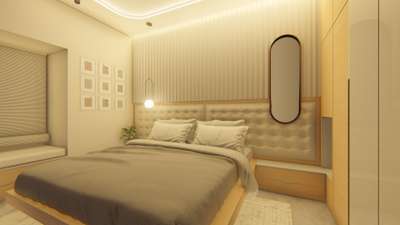 Furniture, Bedroom, Storage, Wall, Lighting Designs by Architect Prince Alex, Kollam | Kolo