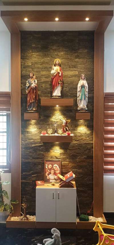 Lighting, Prayer Room, Storage Designs by Carpenter AA ഹിന്ദി  Carpenters, Ernakulam | Kolo