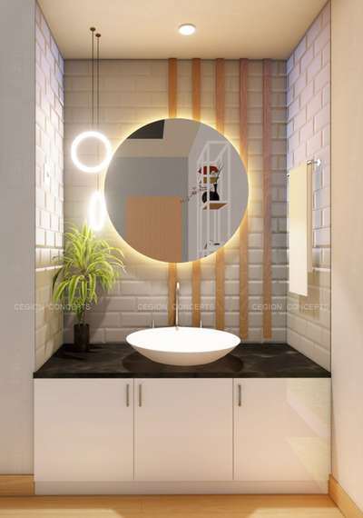 Bathroom, Lighting Designs by Civil Engineer Er AJITH P S, Idukki | Kolo