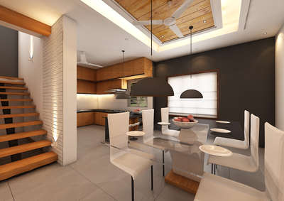 Furniture, Dining, Lighting, Kitchen, Staircase, Storage, Table Designs by Architect sona mariya, Malappuram | Kolo