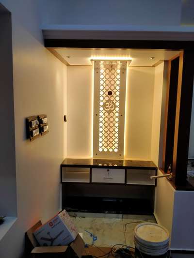 Prayer Room, Lighting, Storage Designs by Home Owner Anoop Vk, Kannur | Kolo