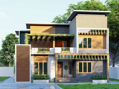 Exterior Designs by Civil Engineer Karthika Murali, Thiruvananthapuram | Kolo