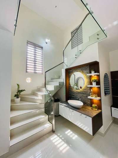 Staircase, Bathroom Designs by Interior Designer SWASTIK HOME INTERIORS 9400296552, Pathanamthitta | Kolo