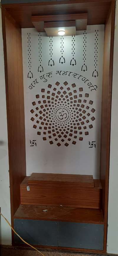 Lighting, Prayer Room, Storage Designs by Carpenter Dharmendra Jangid, Jaipur | Kolo