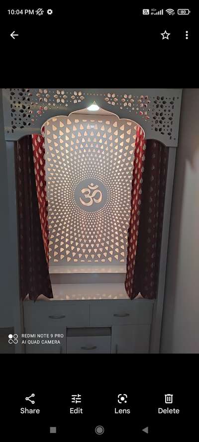 Prayer Room, Lighting, Storage Designs by Electric Works Vinod kumar, Panipat | Kolo