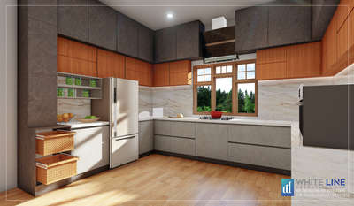 Kitchen, Storage Designs by Civil Engineer Whiteline associates, Kozhikode | Kolo