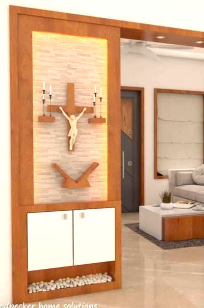 Prayer Room, Storage Designs by Carpenter hindi bala carpenter, Kannur | Kolo