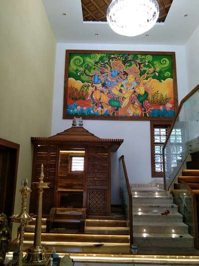 Prayer Room, Staircase Designs by Interior Designer shyn sha events, Kannur | Kolo