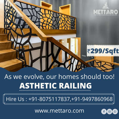 Staircase Designs by Service Provider METTARO CNC metal work, Ernakulam | Kolo