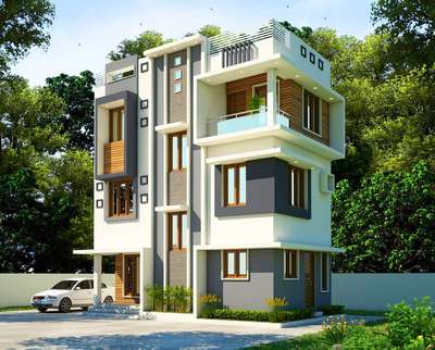 Exterior Designs by Contractor sanal kumar, Thiruvananthapuram | Kolo