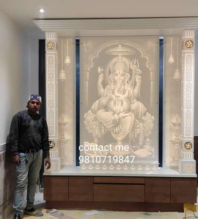 Lighting, Prayer Room, Storage Designs by Contractor Ram Gopal, Delhi | Kolo