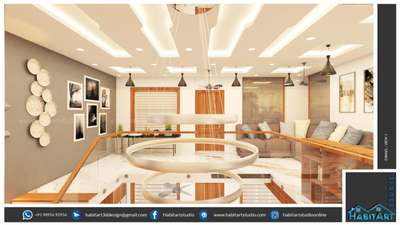Ceiling, Furniture, Lighting, Living, Wall Designs by Interior Designer ℍ𝔸𝔹𝕀𝕋 𝔸ℝ𝕋 
 
𝕊𝕋𝕌𝔻𝕀𝕆, Ernakulam | Kolo