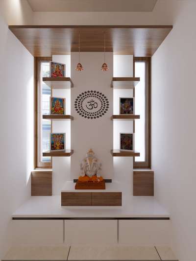 Prayer Room, Storage Designs by Civil Engineer Vinod M Nair, Thrissur | Kolo