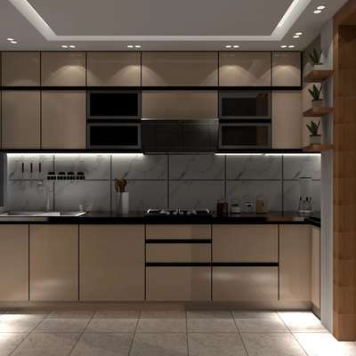 Kitchen, Lighting, Storage Designs by Architect de la casa  interior, Noida | Kolo