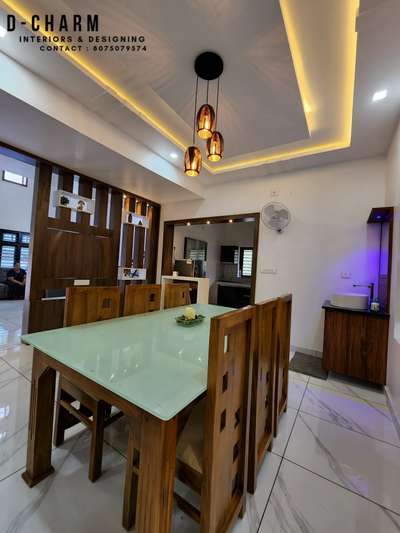 Dining, Furniture, Table, Ceiling, Lighting Designs by Interior Designer Shyam p, Malappuram | Kolo