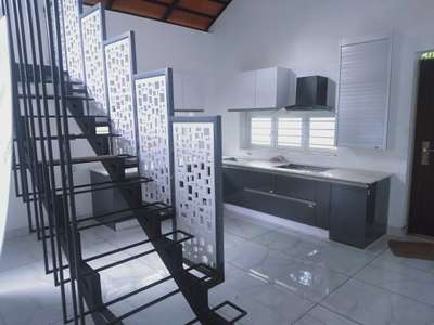 Kitchen, Staircase Designs by Interior Designer vijesh KT, Malappuram | Kolo