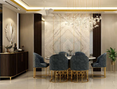 Dining, Furniture, Table, Storage, Wall Designs by 3D & CAD Athul krishnam, Thrissur | Kolo