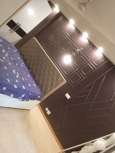 Bedroom, Furniture, Lighting, Wall Designs by Painting Works Mohd Kamil, Gurugram | Kolo