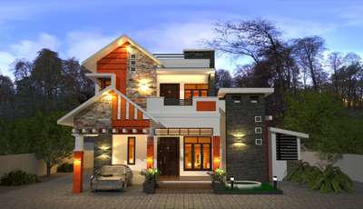 Exterior, Lighting Designs by Interior Designer Rj Home Designs, Kottayam | Kolo