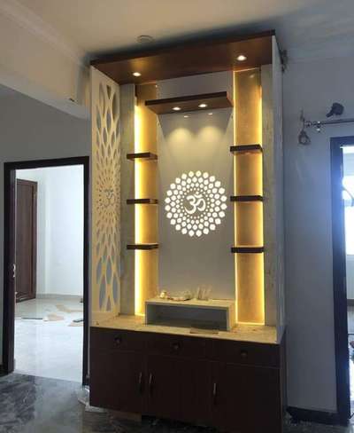 Prayer Room, Storage, Lighting Designs by Contractor RR construction, Delhi | Kolo