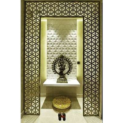 Prayer Room, Lighting Designs by Interior Designer Simran Rathi, Gurugram | Kolo