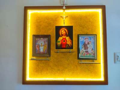 Prayer Room, Lighting Designs by Civil Engineer Avery Homes, Thrissur | Kolo