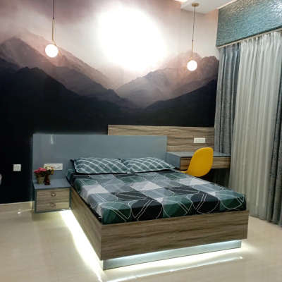 Furniture, Lighting, Bedroom, Wall, Storage Designs by Interior Designer dreamz creatorz, Gautam Buddh Nagar | Kolo