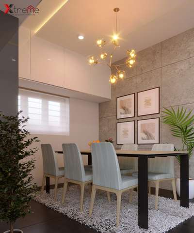 Ceiling, Lighting, Dining, Table, Home Decor Designs by Interior Designer Shahabas Mohammed, Malappuram | Kolo