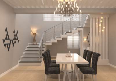 Dining, Staircase, Home Decor Designs by Interior Designer ✎﹏﹏ARAVIND  CS﹏﹏, Alappuzha | Kolo