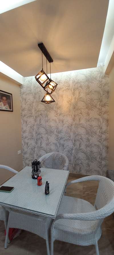Ceiling, Dining, Furniture, Lighting, Table Designs by Contractor AANAYA DECOR, Gurugram | Kolo