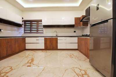 Kitchen, Lighting, Storage, Flooring, Window Designs by Architect Gokuldev  BS, Kollam | Kolo