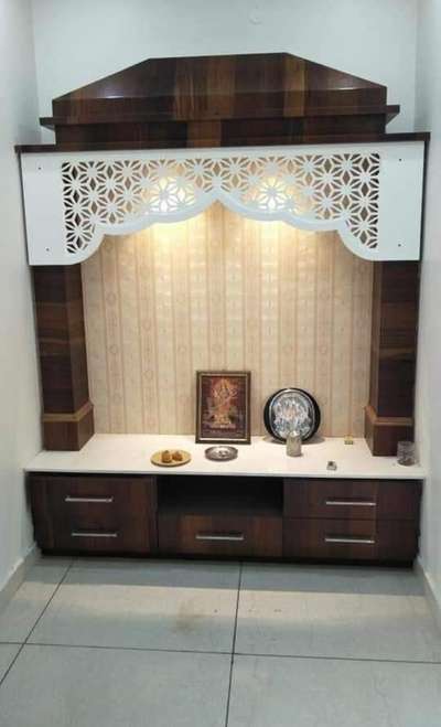 Prayer Room, Storage Designs by Carpenter Nakul Prajapati, Bhopal | Kolo